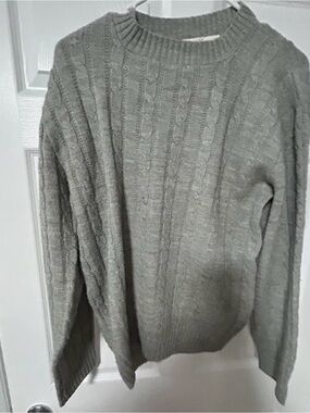 Jantzen Made in USACozy Cable Knit Crewneck Sweater